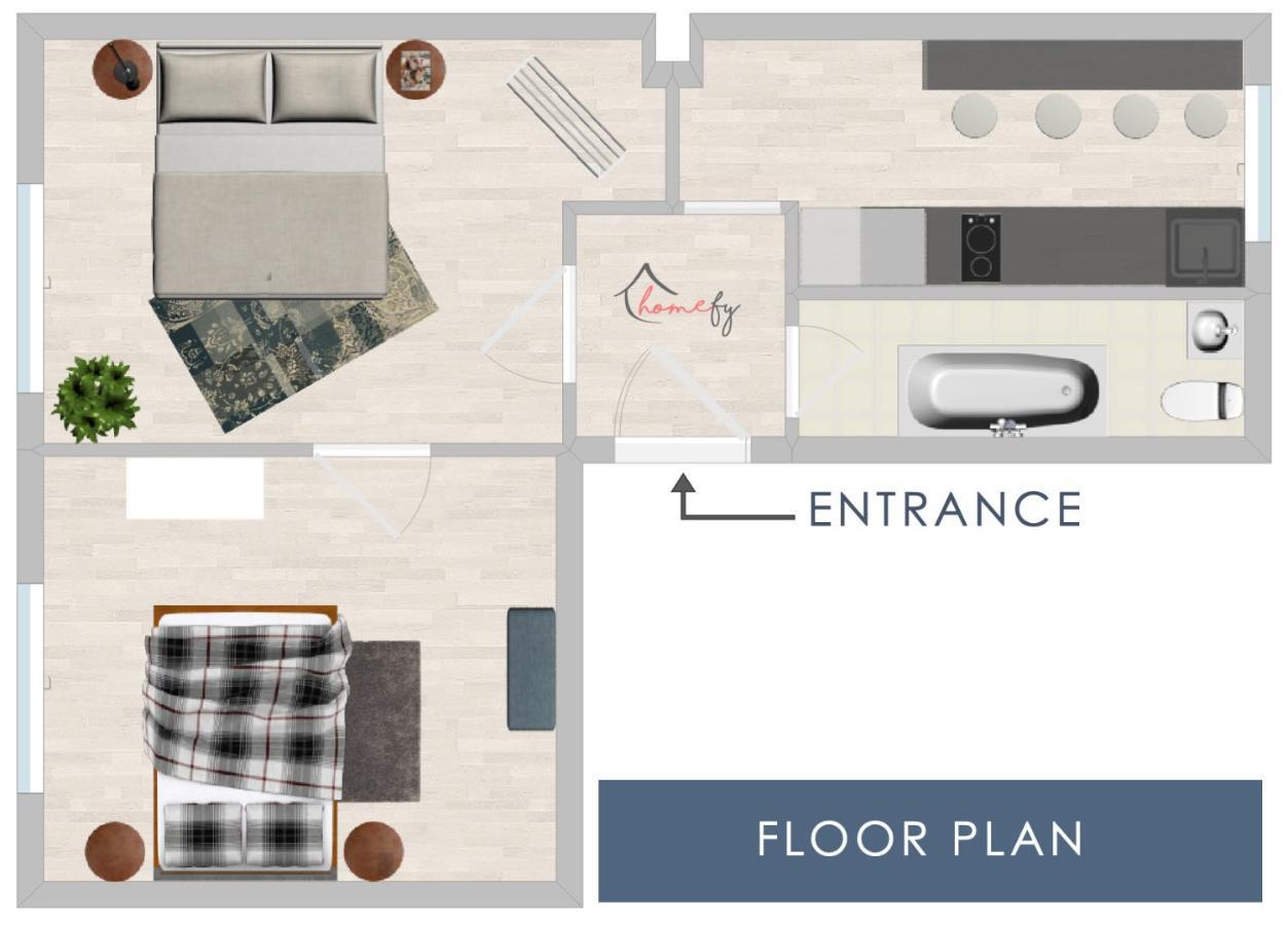Homefy Apartment Blueberry - Nahe City - Netflix Essen Exteriör bild